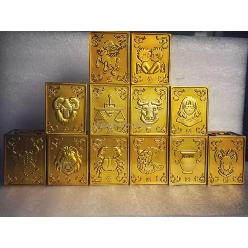 FOC GK Mini Saint Seiya Myth Cloth BOX Knights of The Zodiac 12 Constellation Box Gift Action Figure Model Toy Resin Q Statue