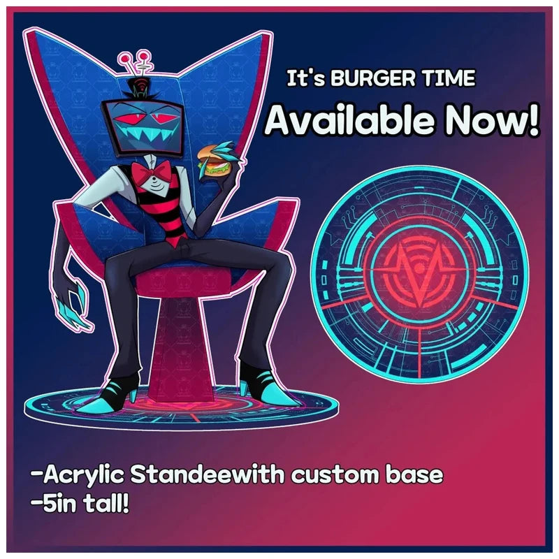 15Cm Creative Desktop Decorations Acrylic Standees for Hazbin Hotel Character Standing Plates Niffty Vaggie Charlie Husk Alastor