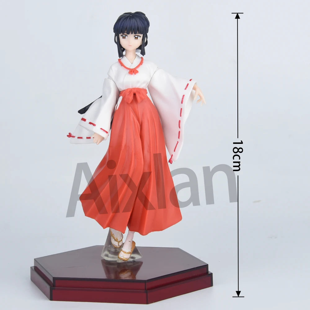 20cm Anime Inuyasha Figure Inuyasha Kikyō Sesshoumaru Higurashi Kagome PVC Action Figure Model Toys Collectible Model Toy Gift