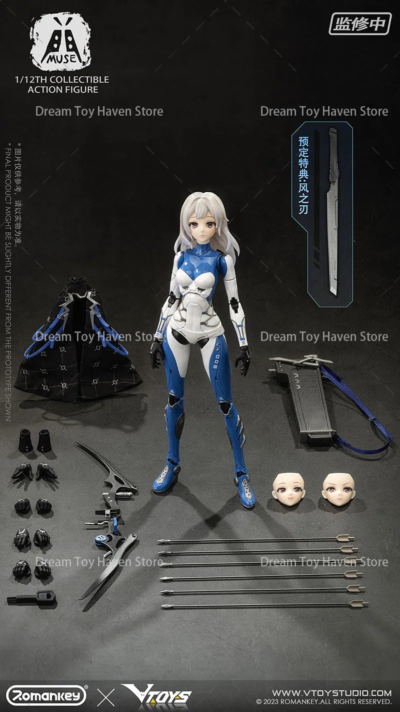 Romankey X VTOYS Original 1/12 Scale Female Soldier MUSE Female Archer Bow Huntress 6Inch Action Figure Model Collectible Dolls
