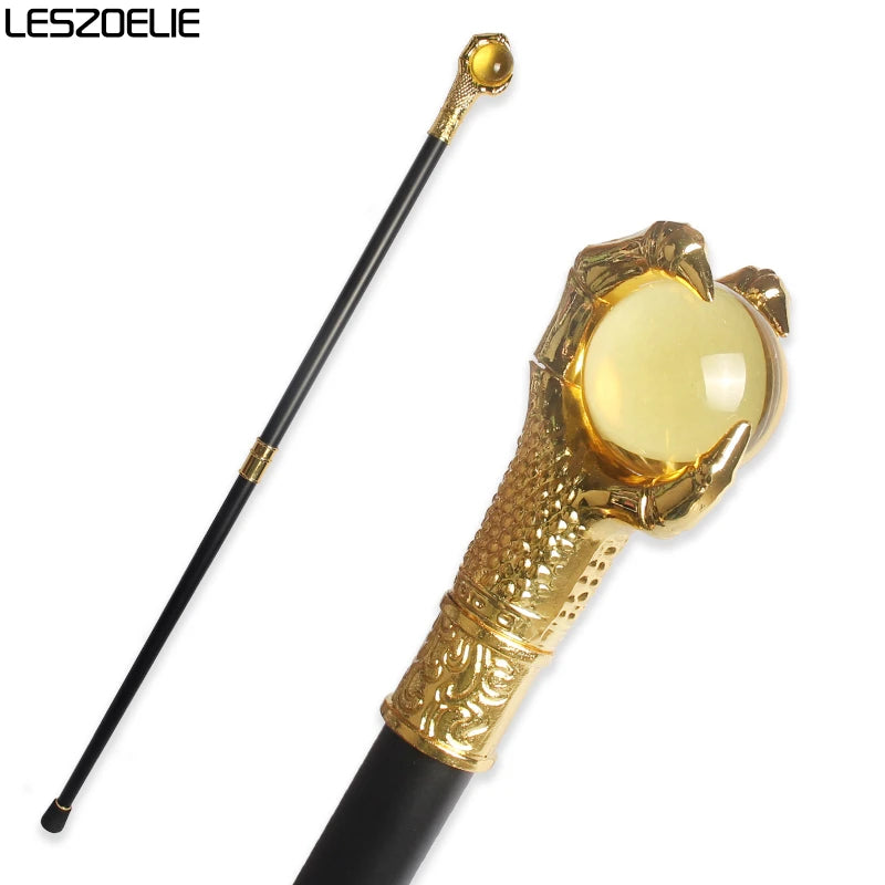 10 Colors Luxury Gold Dragon Claw Crystal Ball Walking Stick Men Fashion Party Walking Canes Women Elegant Vintage Walking Stick