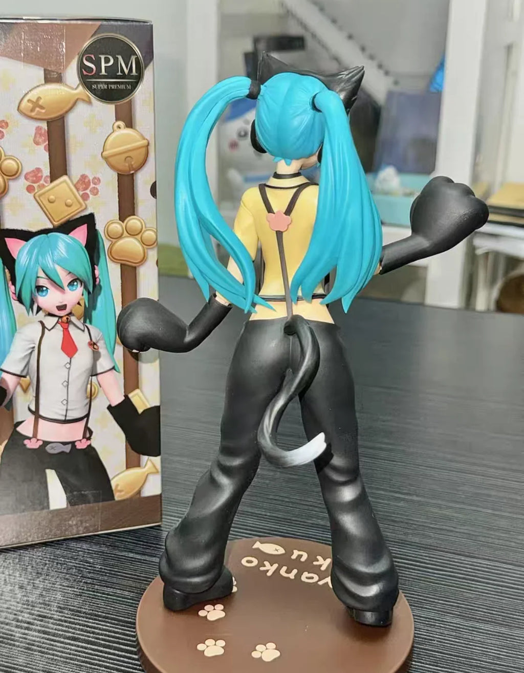 Original In Stock Sega Spm Vocaloid Hatsune Miku Project Diva Cat Version Pvc Figure Model Collection Gift Desktop Decoration
