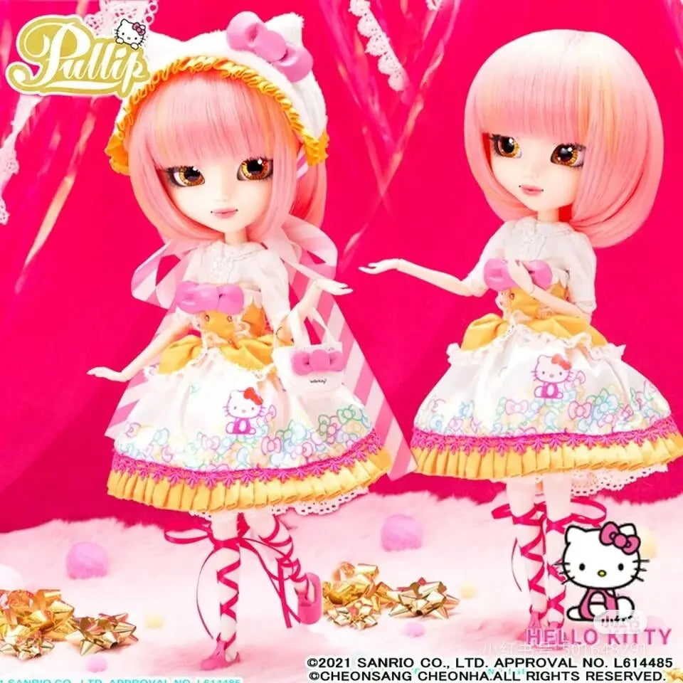 Pullip Sanrio Characters Anime Model Kuromi Sweet Dream Ver Hellokitty My Melody Cinnamoroll Lala&Kiki 1/6 Joint Mobile Bjd Toy