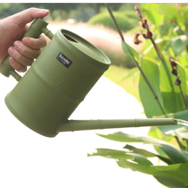 Chinese Style Large Capacity Watering Can Bamboo Tube Long Spout Horticultural Flower Water Pot Flower Shop Watering Prop