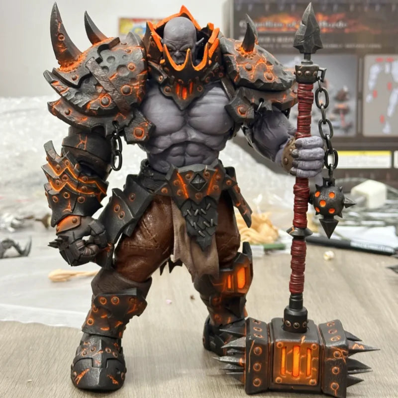 Оригинален комплект играчки Greyknight Wow Orc No.05 Magma Forgemaster Guardian Of The Horde в мащаб 1/10, сив рицар, коледни подаръци
