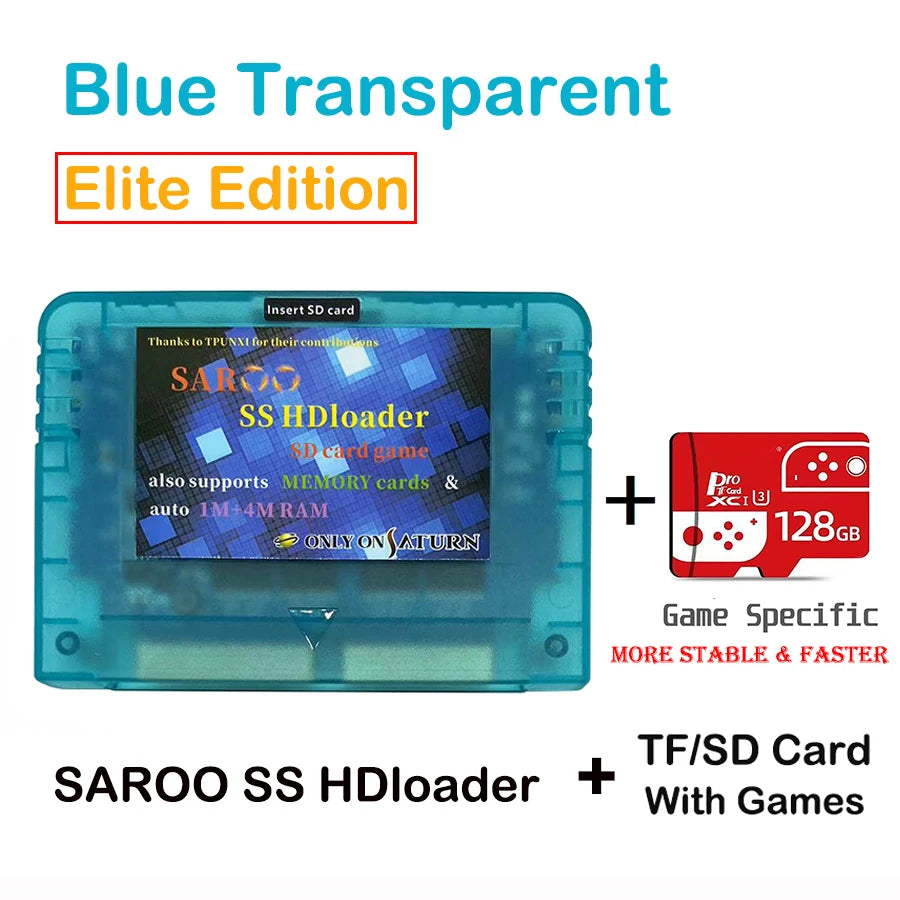 2025 Newest V0.7 SAROO SS HDloader Game Reader Cartridge Card Support SD TF Menory Cards Play Games Without CD for Saturn System