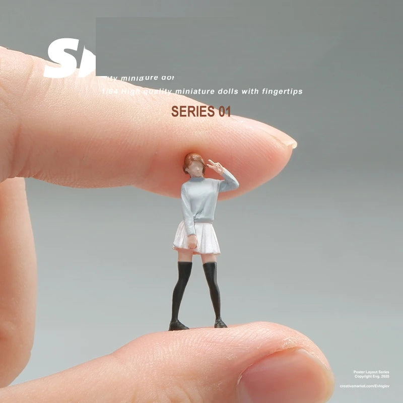 Resin Diorama 1:64 Scale Mini Figures Miniatura  Garage Scenes Minifigures Model Kit DIY Craft Toys Anime Figure Collectible