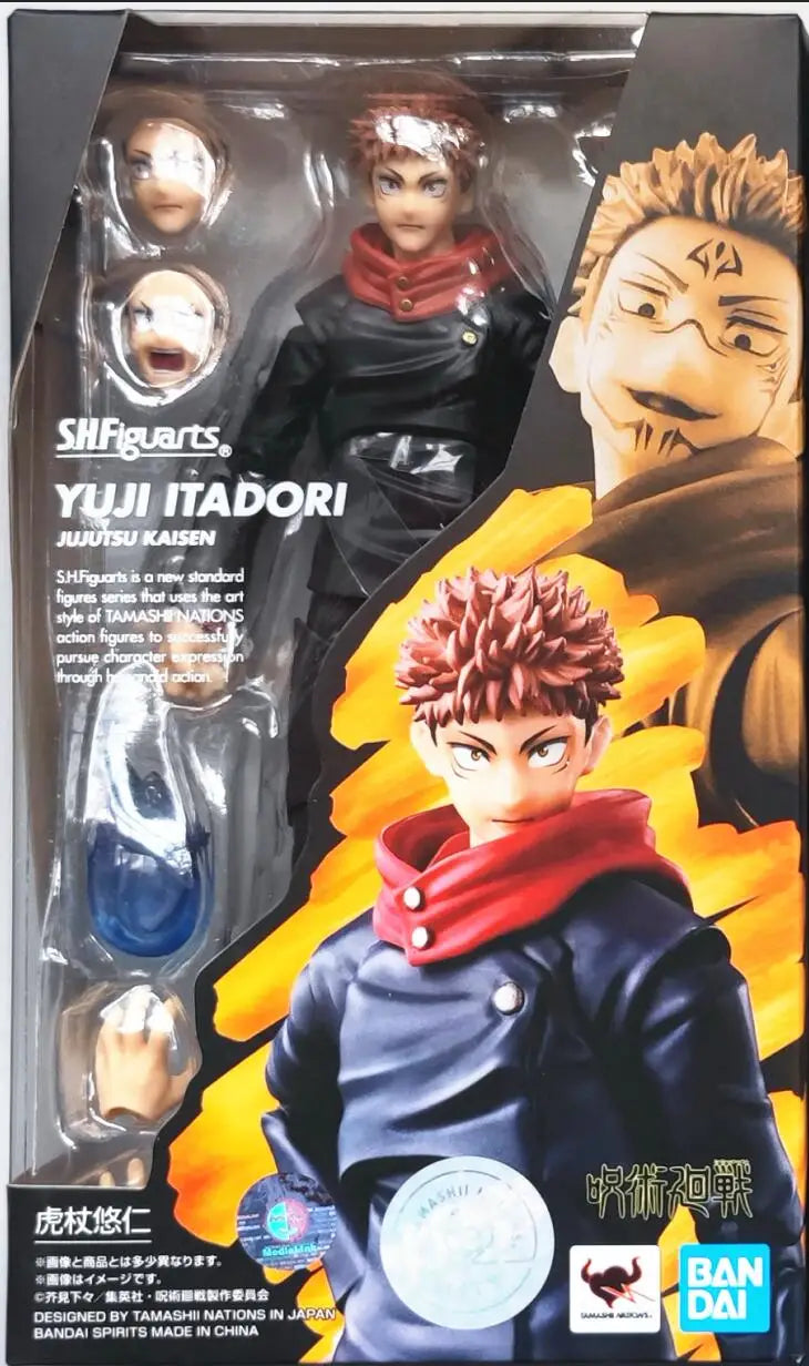Bandai Original Jujutsu Kaisen Figure Gojo Satoru Itadori Yuji Fushiguro Megumi Kugisaki Nobara Anime Model Toy Gifts
