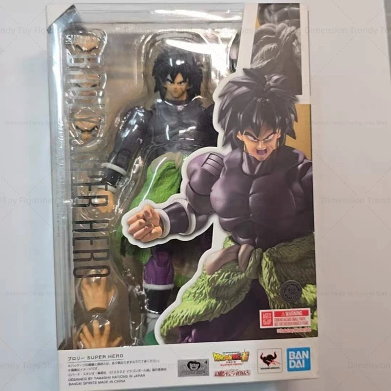 Bandai In Stock Anime Dragon Ball Z SHF Broly Super Saiyan Action Figure Model Toy Collection Gift DT