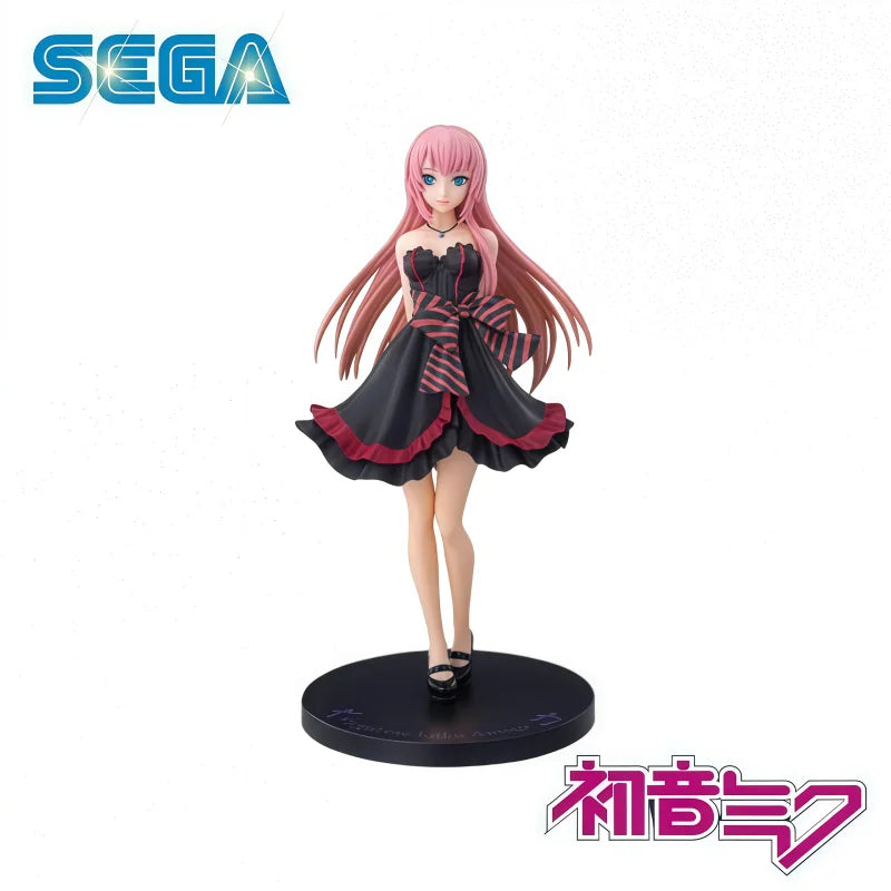 In Stock 100% Original SEGA Hatsune Miku Megurine Luka Action Figure Model Doll Brand New Boexd Anime Characters Garage Toys