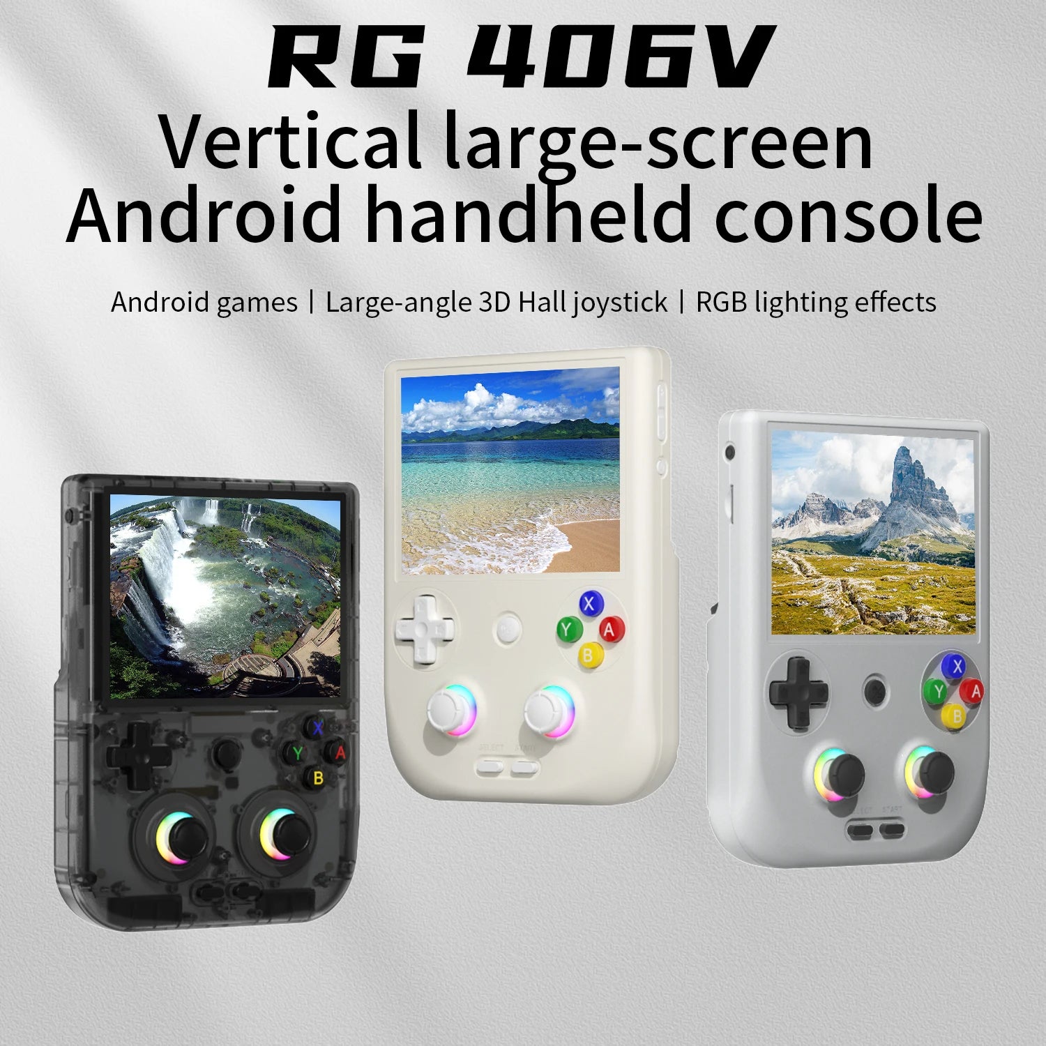 ANBERNIC RG406V Portable Game Console 4’’ IPS Touch Screen Android 13 Unisoc T820 64-bit Game Player 5500mAh RGB lighting