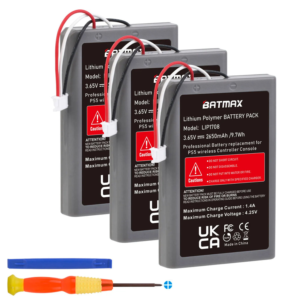 Battery for PS5 Controller,Rechargeable Li-ion Battery Akkus for DualSense Game Controller