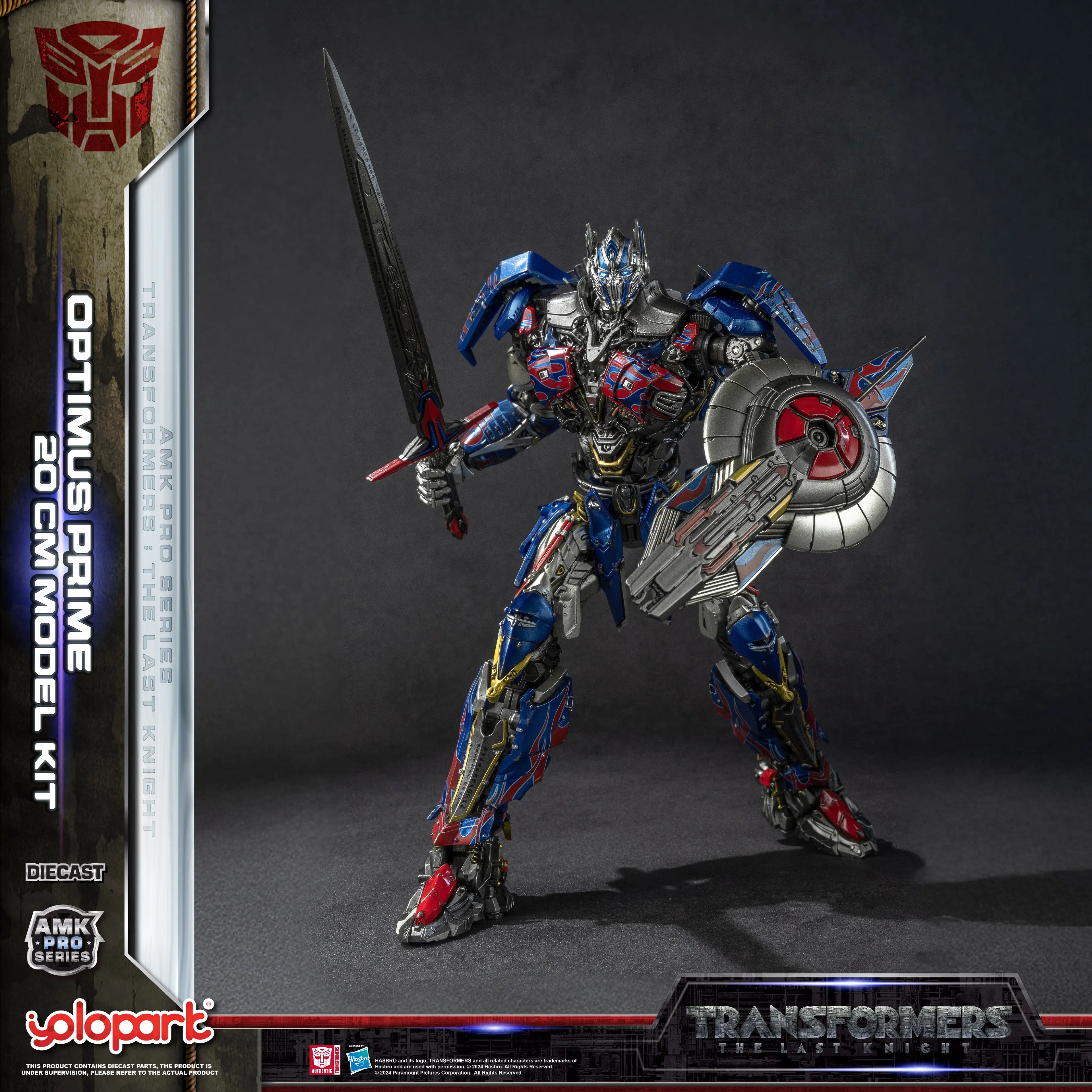 YOLOPARK Transformers Model: The Last Knight AMK PRO Series 20cm Optimus Prime Model Kit Action Figures Toy For Boy Men