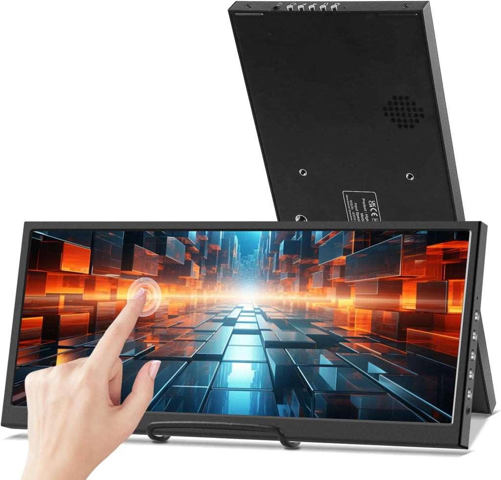 12,3/14,5 Zoll Touchscreen-Monitor HDMI &amp; Typ C 1920 x 720/2,5 K IPS-Display LCD-Leiste Computer-Temperaturanzeige Breitbild