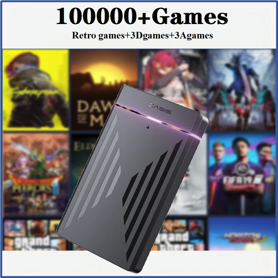 12TB Gaming HDD with Hyperspin&Launchbox&Retrobat&Playnite OS with 100000+ Retro Video Games for PS3/PS2/PS1/PSP/WII/WIIU/SWITCH