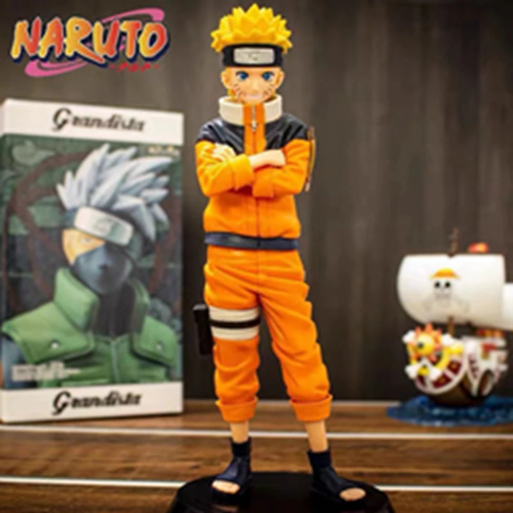 25 cm große Anime-Figur Naruto Shippuuden Uzumaki Naruto Grandista Shinobi Relations Nero mit austauschbarem Gesicht, Spielzeug-Actionfigur