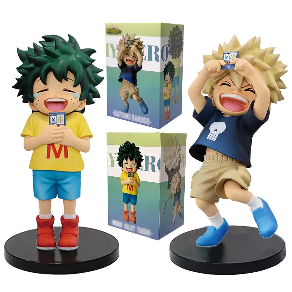 Anime Figure Bakugo Boku Midoriya Izuku Action Figure cute Q-version model Collection Anime Hero Katsuki Bakugo figura Gifts