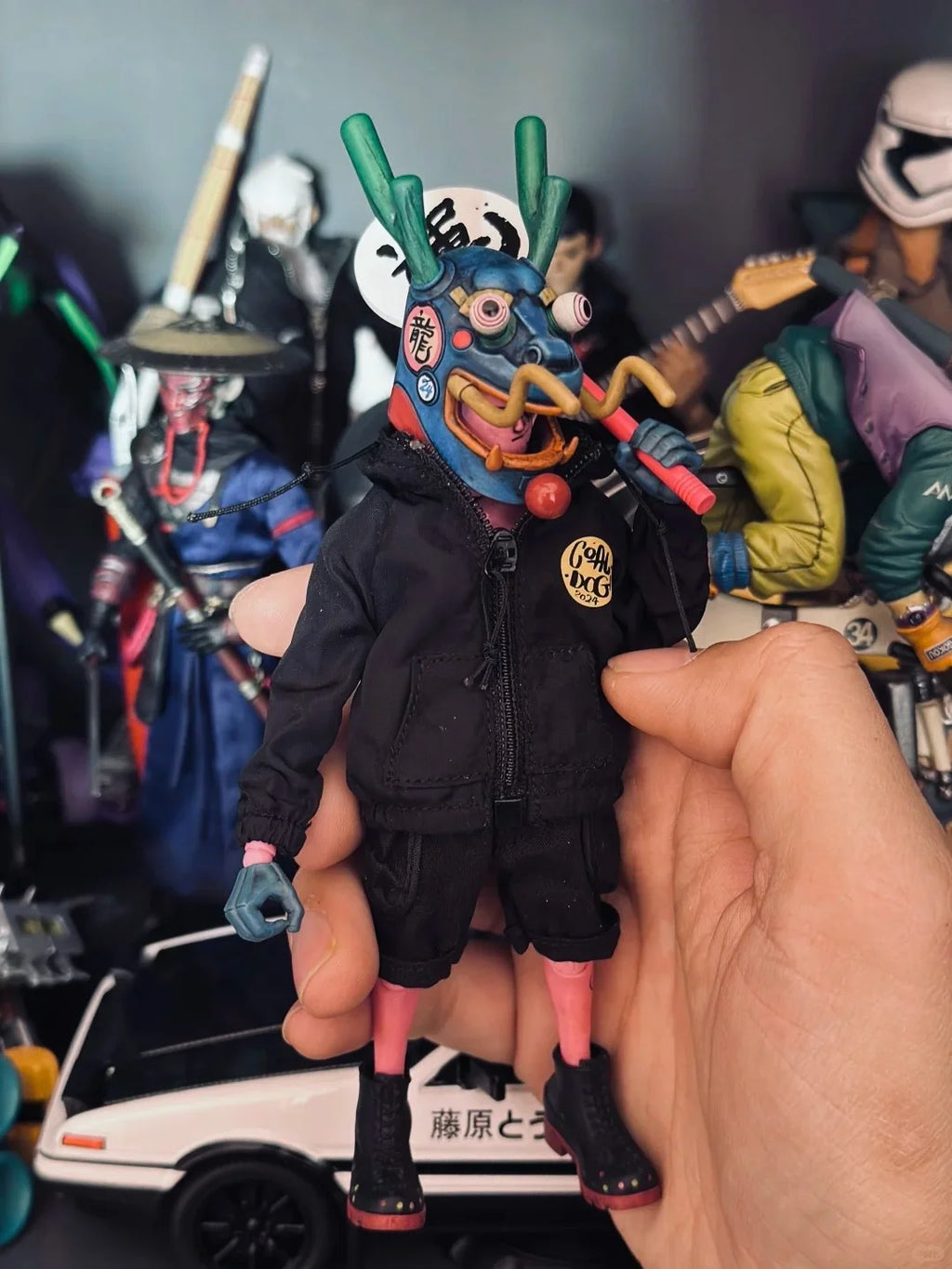 In Stock New Damtoys X Coal Coal Plant Black Dog Damtoys Little Dragon Man Special Edition Dog Action Figure Model Good Gift Toy