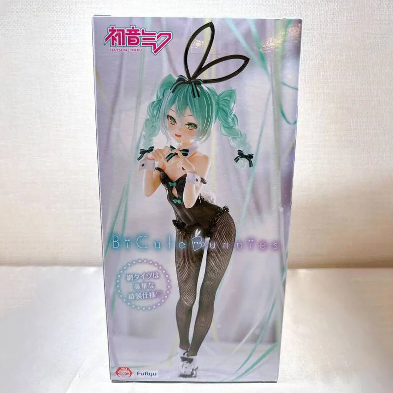 FuRyu Hatsune Miku BiCute Bunnies Hatsune Miku Bunny Girl Ver. 27CM PVC Anime Figurin Collection Model Toy