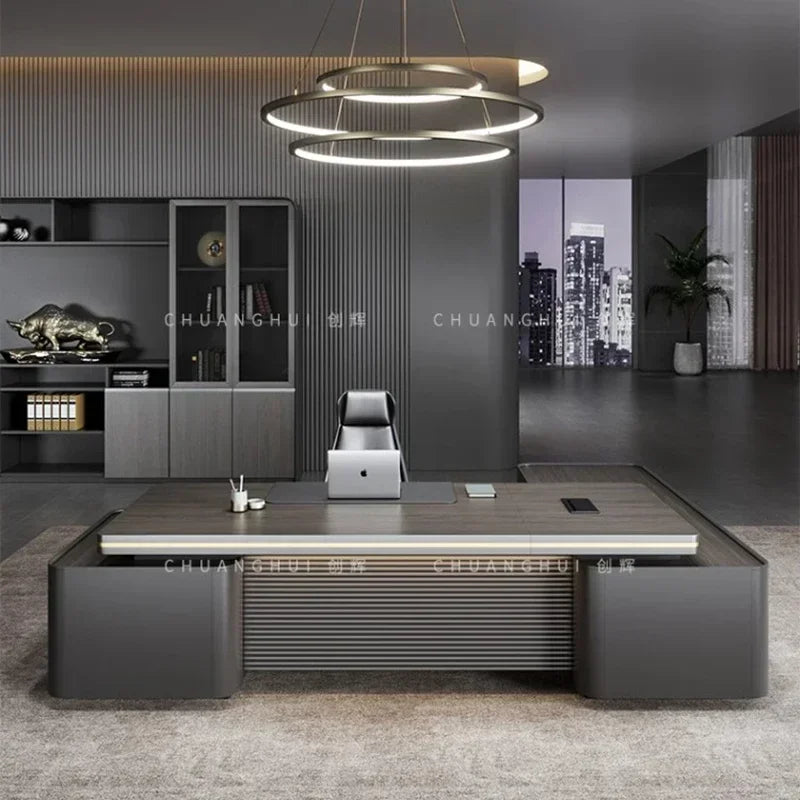 L Reception Office Table Adjustable Executive Work Pc Writing Desk Study Modern Mesa Escritorio Desk Accessories Furniture
