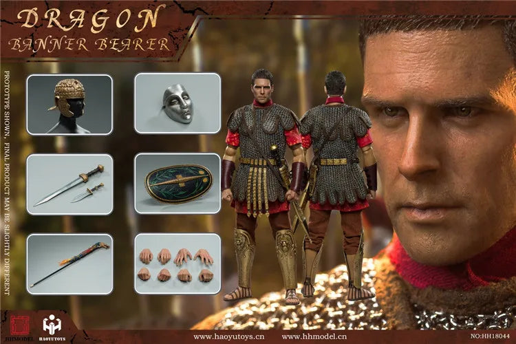 HHMODEL x HAOYUTOYS HH18044 1/6 Empire Series Dragon Flag Bearer Model Toy Full Set 12 Inch Action Figures For Fans Collection