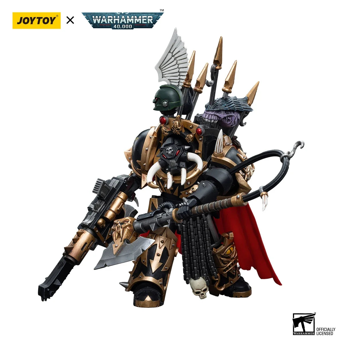【In Stock】JOYTOY 1/18 Action Figure Warhammer 40K Chaos Black Legion Chaos Lord in Terminator Armour Collection Military