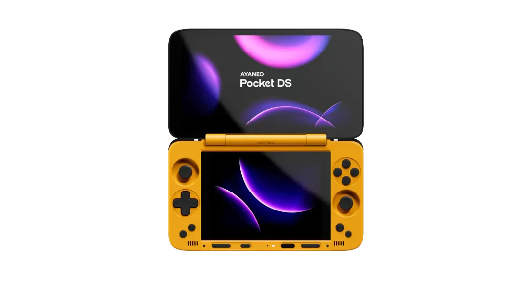 Pocket DS-Spielekonsole, 7 Zoll, 1080P, 165 Hz, OLED-Bildschirm, 8000 mAh, tragbare Android-Handheld-Konsole, Flip-Spielmaschine mit zwei Bildschirmen