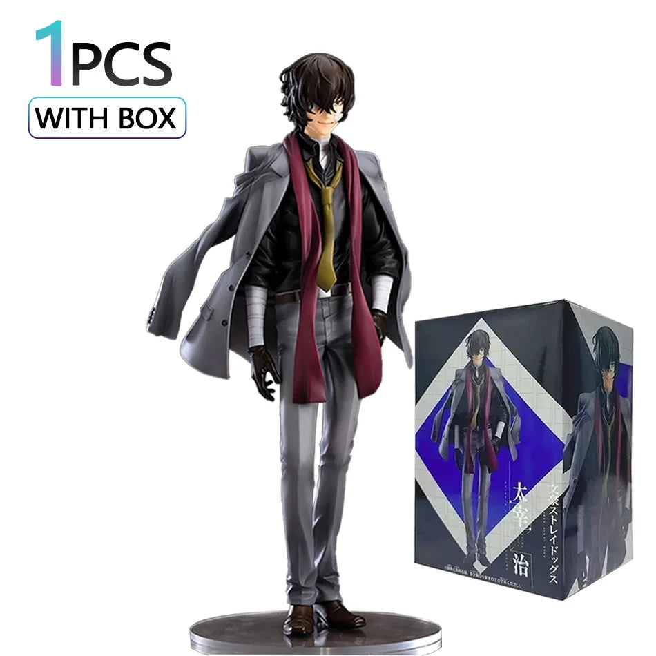 24cm Japanese Anime Dazai Osamu Figurine Bungo Stray Dogs Action Figures PVC Model Collection Peripheral Toys Birthday Gifts
