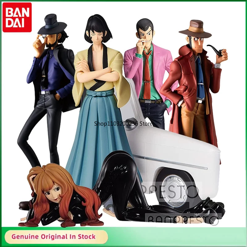 Bandai Original Lupin III Jigen Daisuke Mine Fujiko Zenigata Koichi Ishikawa Goemon Anime Action Figure Modell Desktop Ornamente