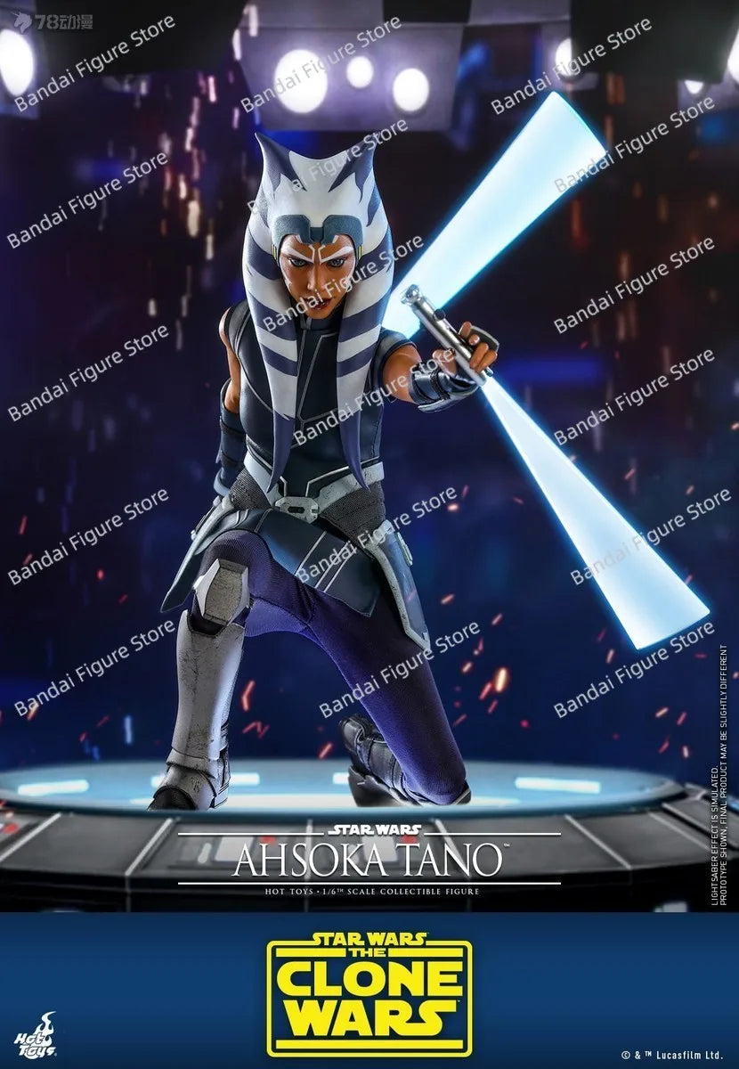 HOTTOYS TMS021 1/6 Ahsoka Tano Movable Female Soldier Star Wars The Clone Wars Original Delicate 12" Full Set Action Figure