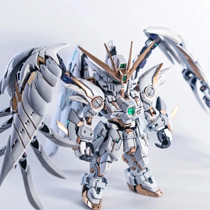 Neue Q-Version XXXG-00W0 MGSD Wing Zero EW 1/144 Garage Kit Anime Peripheriegerät Actionfigur Montage Spielzeug Desktop Ornament Junge Geschenk