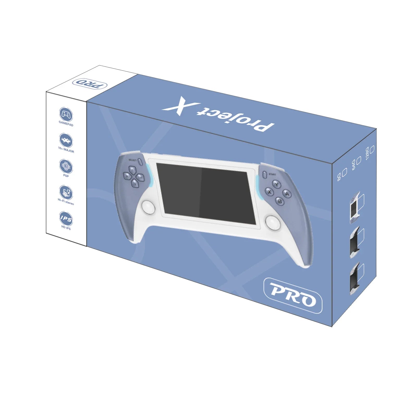NEW RK3326 Project X Pro Portable Pocket Video Game Console 4.3" IPS Screen Support PSP/PS1/MAME/NDS 20 emulators Retro Gaming