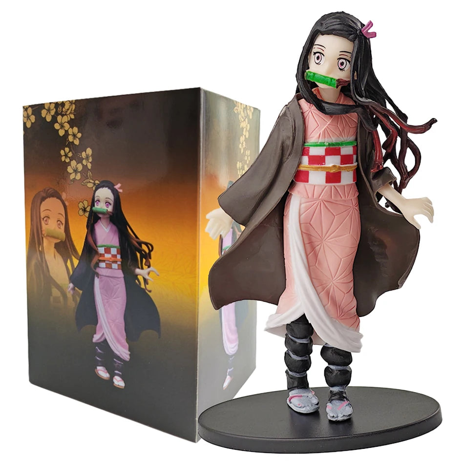Hot Anime Demon Slayer Kimetsu no Yaiba Figure Kamado Tanjirou Action Figure Agatsuma Zenitsu Nezuko Warrior PVC Model Toys