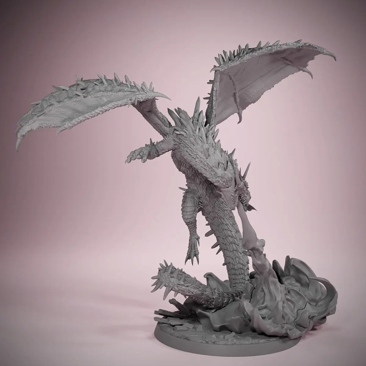 Talaris Dragon Firedragon 3D Printed Painted and Colored Figurines and Ornaments Self-assembly DIY Coloring Figurines