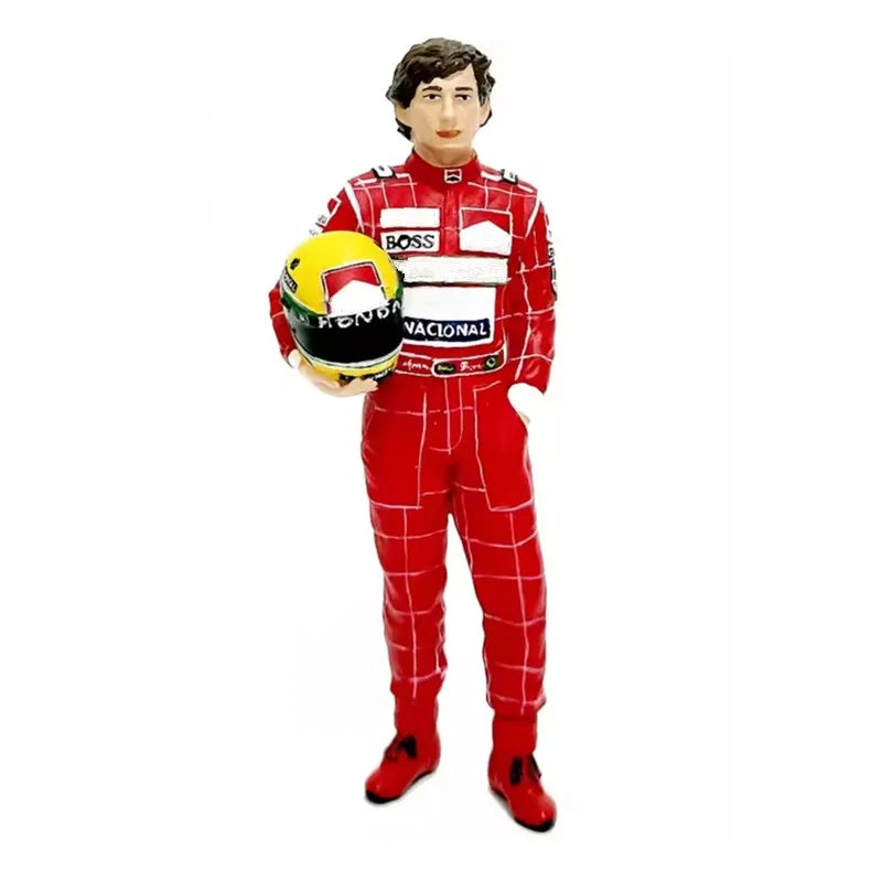 New 1:18 Scale 1Pcs Resin Model Scene Accessory Male Famous Racing Car Racer Action Figure Collection Display Toys Doll Fans