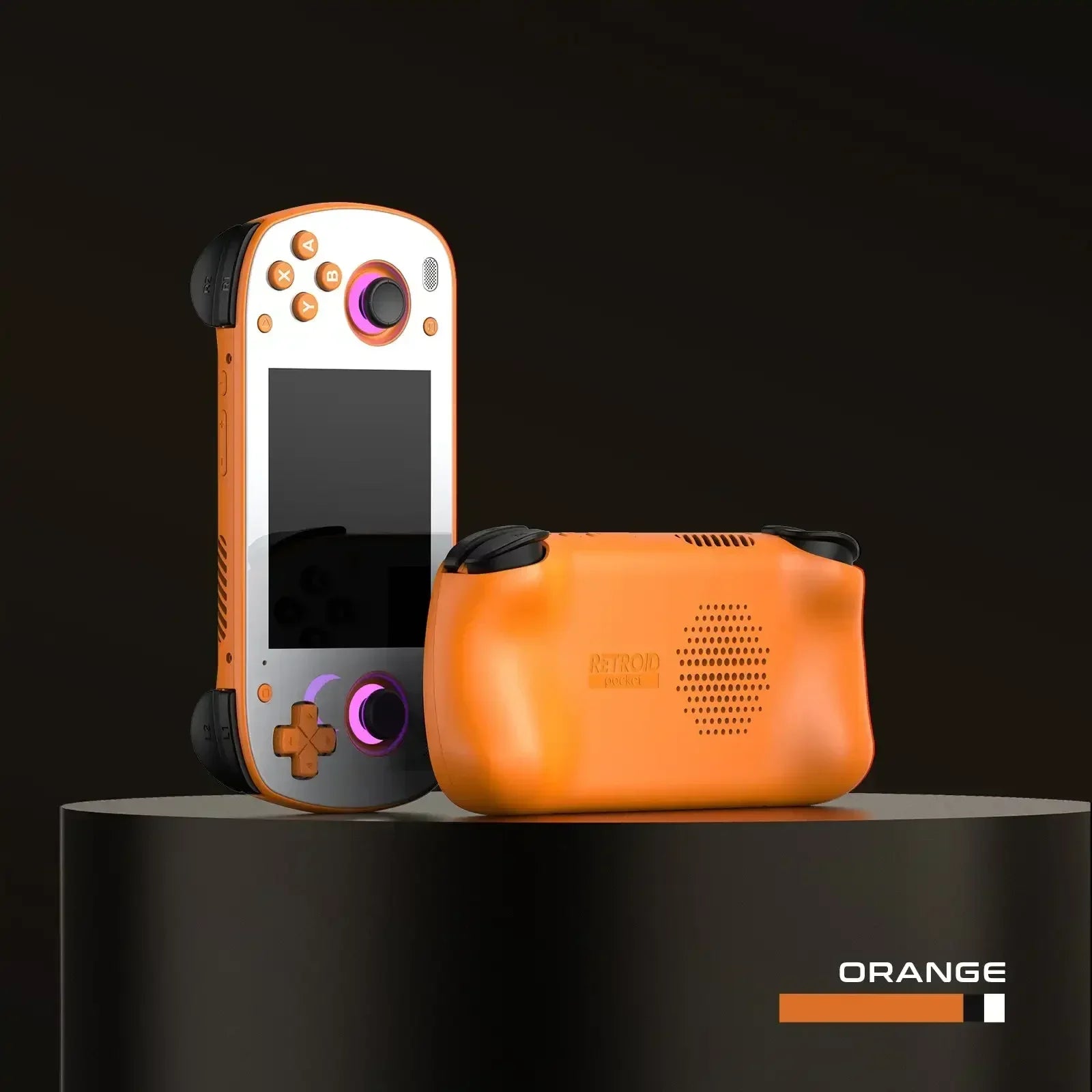 Retroid Pocket Mini Handheld Game Console 3.7'' AMOLED Screen Android10 Video Output Joystick RGB Lighting Effect Active Cooling