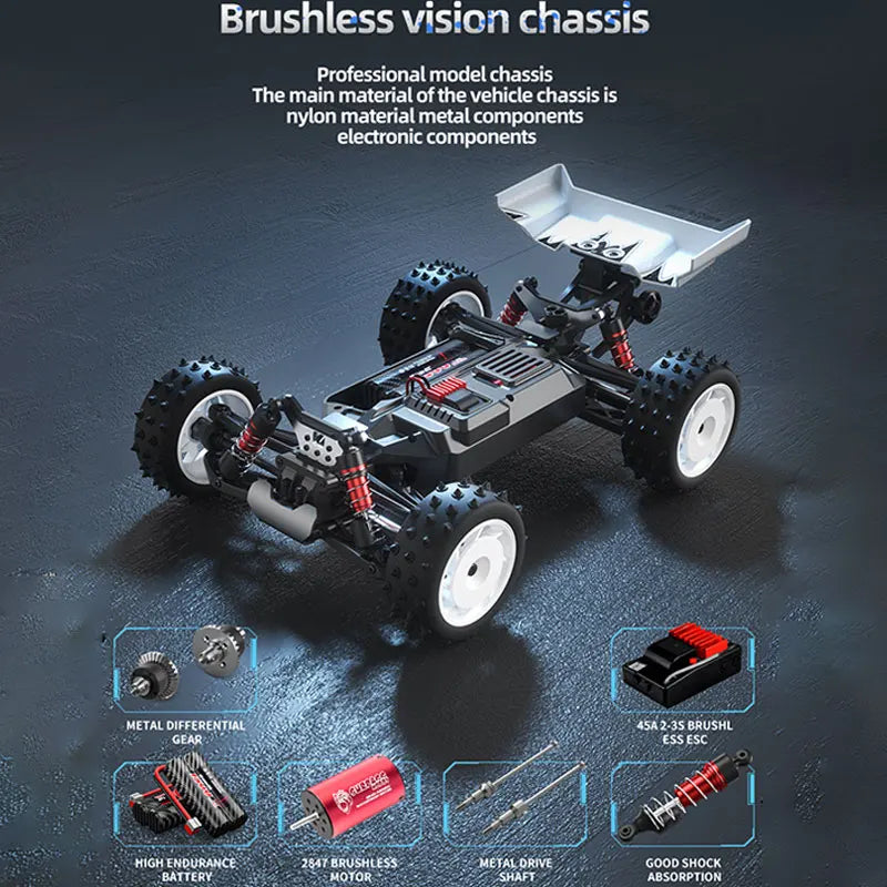 S911PRO 1:16 4WD RC кола 70KM/H или 50KM/H Колички за дистанционно управление Високоскоростен дрифт Безчетков Monster Truck за деца VS Wltoys 144001