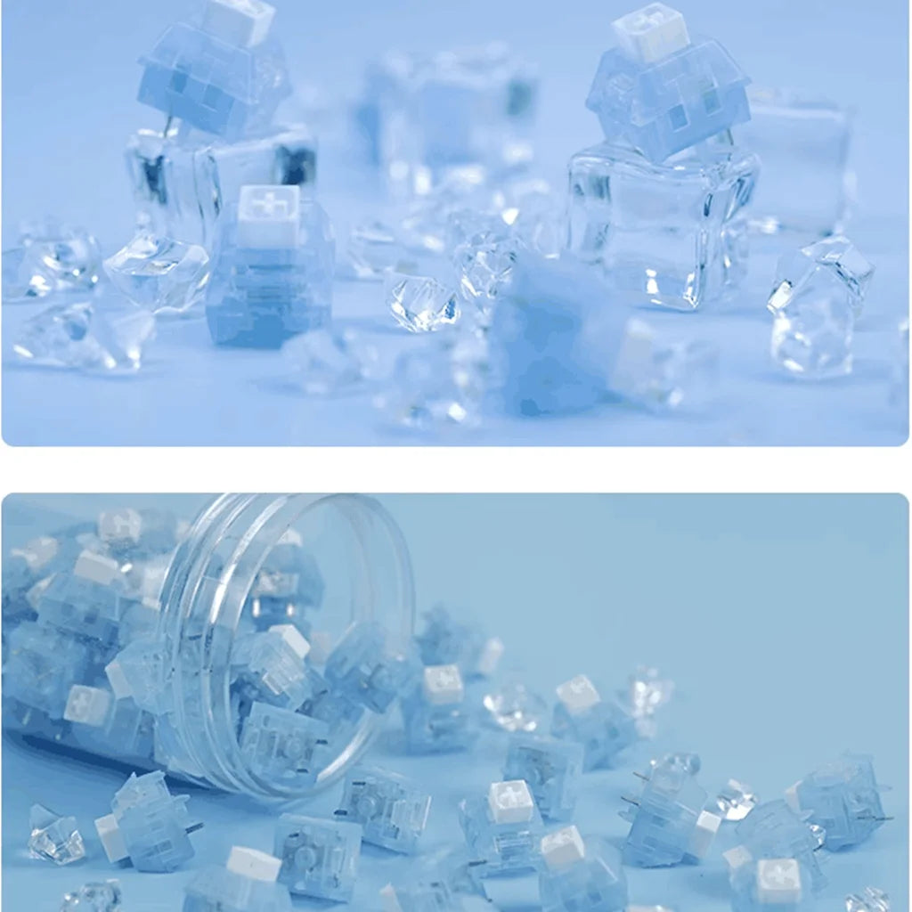 Kailh BOX Arctic Fox Switch Keyboard Switches 5Pin RGB SMD Clicky Switches Light Guide For Mechanical Keyboard MX Gaming Switch