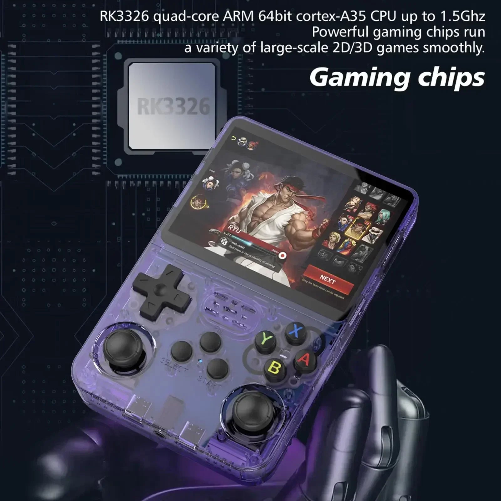 R36S Retro Handheld Video Game Console ARKOS System 3.5 Inch IPS Screen Classic Portable Pocket Video Player 128G Games Boy Gift