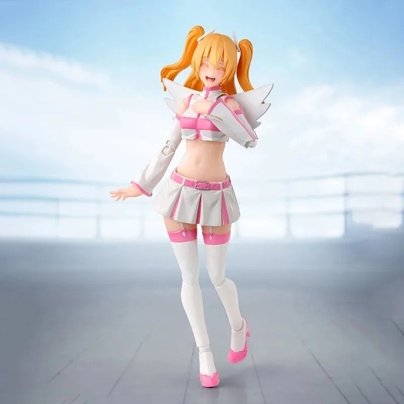 Original Bandai S.H.Figuarts Liliel Angel Airborne Corps/Ririsa Mikari Figure Finished Model kit  Anime Action Toy Gift In shock