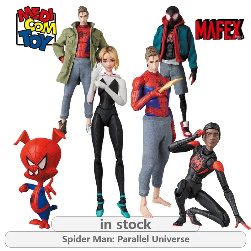 Medicom Toy Original Spider-Man: Parallel Universes Series 107 Spider-Man (Miles Morales) Action Figure Model Toys Movable Model