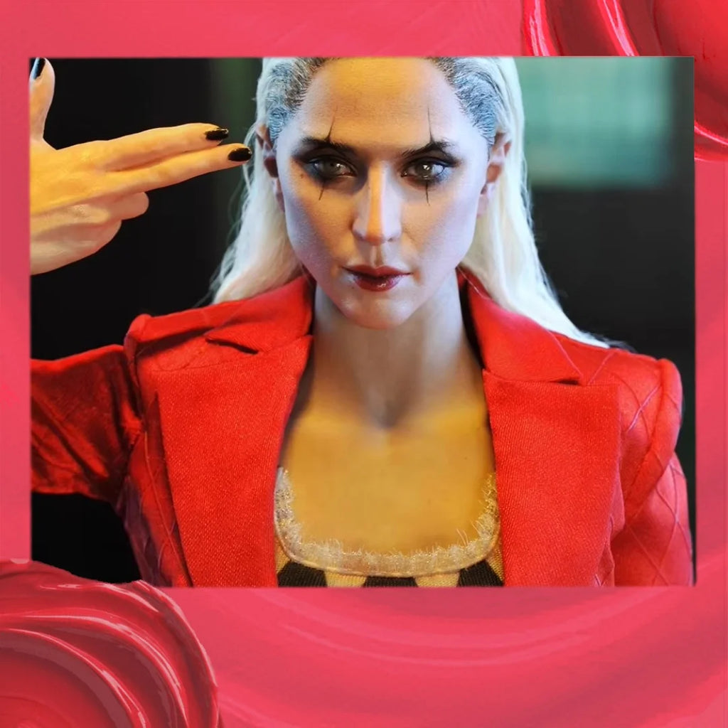 In Stock 1/6 Collectible Crazy Followers Female Clown Action Figure Red Suit Cloth Top Design Beauty QD202501 12" Soldier Model