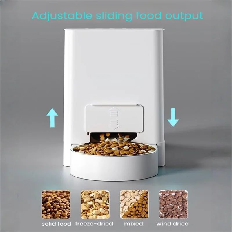 Wireless Cats Water Feeder Material Feeding and Soak Rechargeable Battery Operated Gravity Stainless Food Bowl Pet Fountain