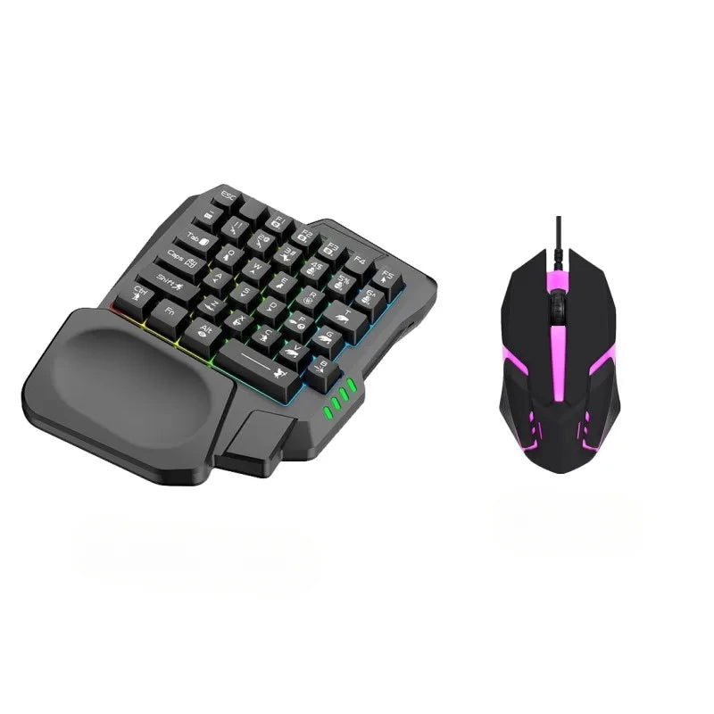 Unsharkable Einhandtastatur mit mechanischem Gefühl Chicken Throne Tastatur- und Maus-Set Handyspiel Peace Elite Peripheriegeräte