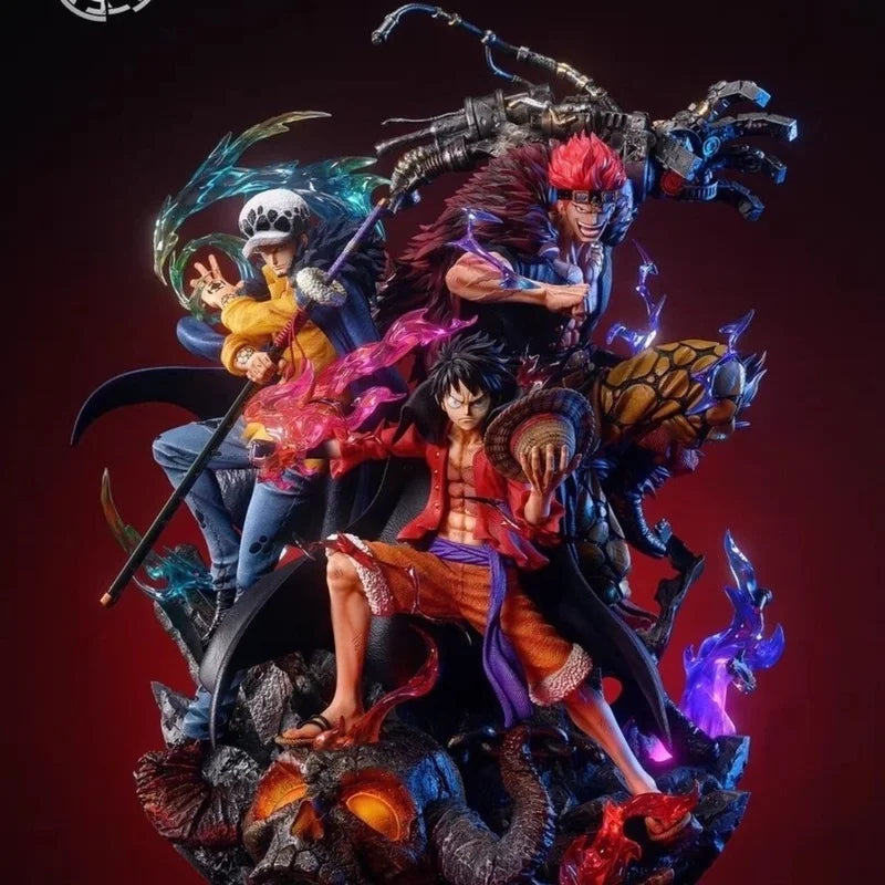 Anime One Piece 20cm Figures Luffy Trafalgar 3 Captain One Piece Action Figures Figurine Collection Ornament Pvc Model Toys Gift