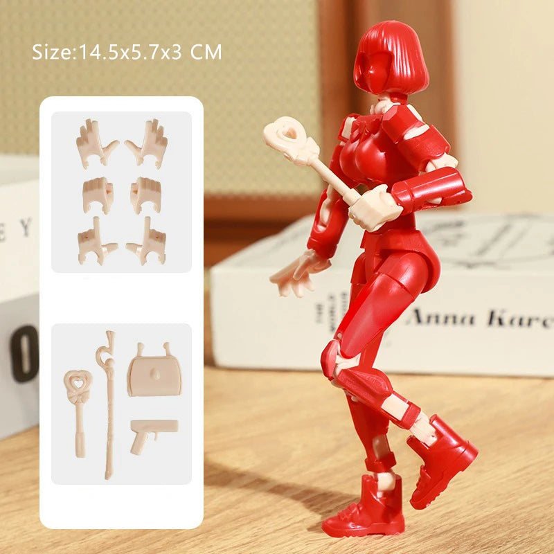 3D Printed Mannequin Dummy Magical Beauty Girl Action Figure  Multi-Jointed Movable Shapeshift Robot Ornament  For Kids Adult