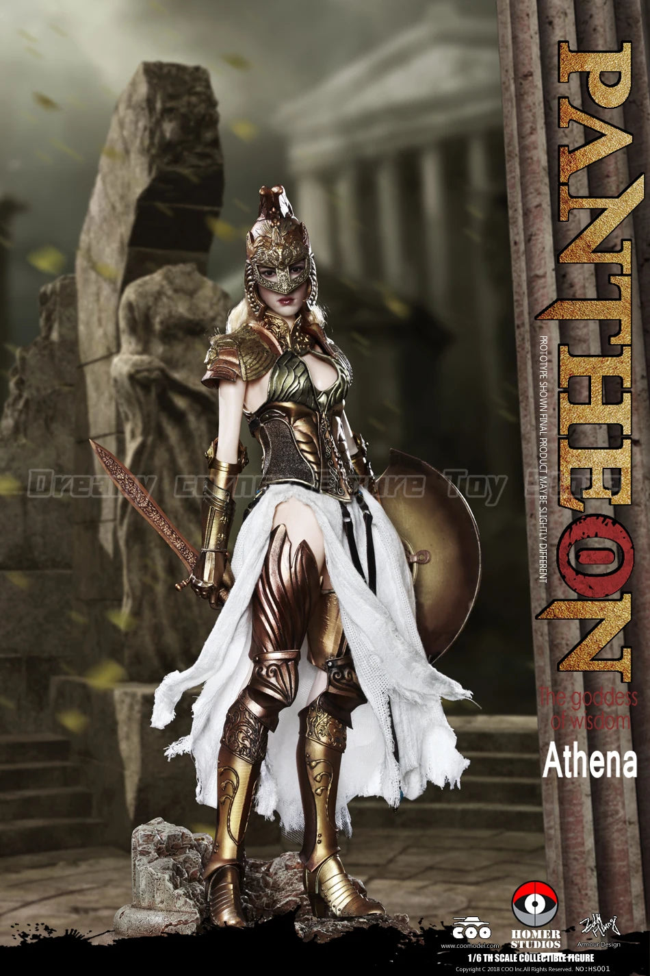 【In Stock】Original COOMODEL HOMER HS001 PANTHEON ATHENA 1/6 Action Figure Model Collection