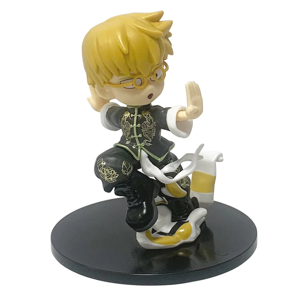 New Anime Mob Psycho 100 Figures Gk Reigen Arataka Q Edition Kawaii Figurine Toy Model Doll Desktop Ornaments Collectible Toy