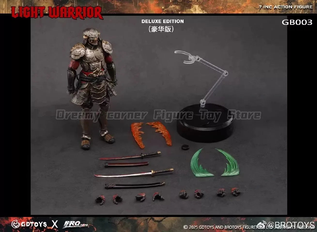 【Pre-sale】Original BROTOYS GB003 LIGHT WARRIOR 1/12 Action Figure Collection Ornament Model