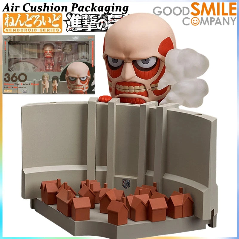 GSC Genuine Nendoroid Series Attacking Giants Colossal Titan Mikasa Ackerman Eren Jaeger Armin Harlert  Action Figures Model Toy